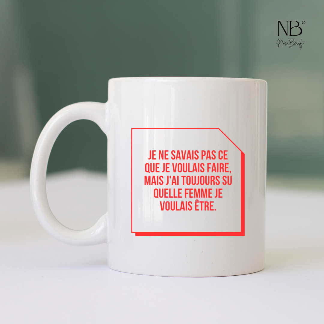 Mug Collector Nora Beauty - Phrases Motivantes (Rouge, Jaune, Taupe)